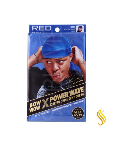Red Kiss Power Wave Extreme Silky Durag Blue Capa De Cabello